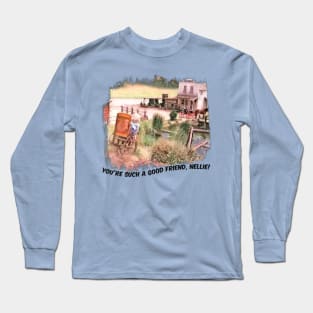 Laura Ingalls and Nellie Oleson Wheelchair scene Long Sleeve T-Shirt